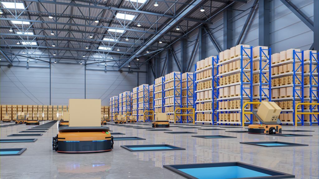 widely-used-parcel-sorting-robot-system-using-amr-agv-with-tilt-tray3d-rendering-1024×576